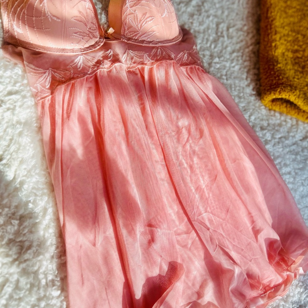 Elegant Pink Lingerie Dress
